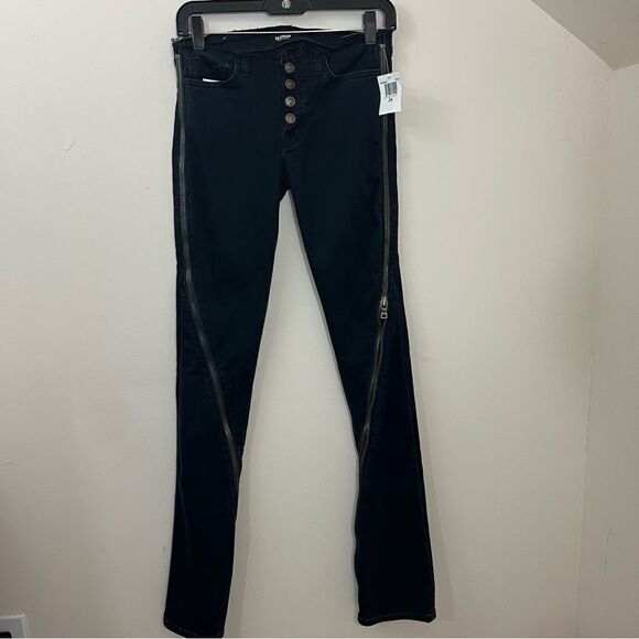 Hudson Lenny Zipper Skinny to Flare Edgy Jeans 25 NEW - Picture 3 of 8